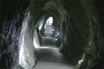 A View of the Lengthy Exit Tunnel (Source: Oregon Caves Image Library)