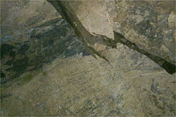 A Fault Bisects the Igneous Intrusion, Which is Offset by a Shift Along the Fault in the Past (Source: Oregon Caves Image Library)