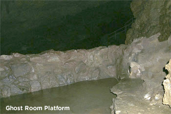 View of the Ghost Room Platform (Source: Oregon Caves Image Library)