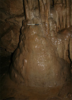 Flowstone Can Accumulate Thickly (Source: Oregon Caves Image Library) 