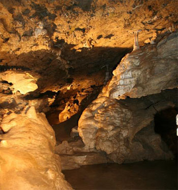 The Souvenir Room. The Double Column can be Seen in the Upper Right of the Photo (Source: Oregon Caves Image Library)