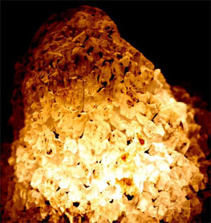 In the Souvenir Room, Calcite Crystals are Large Enough to be Seen with the Naked Eye (Source: Oregon Caves Image Library)